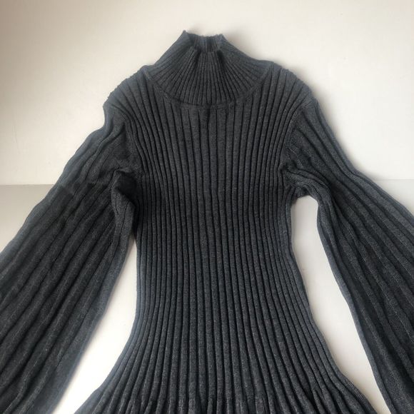 Max Studio Mock Turtle Neck Ribbed  Top Portion Sweater Dress Size XS NWT - Picture 3 of 11